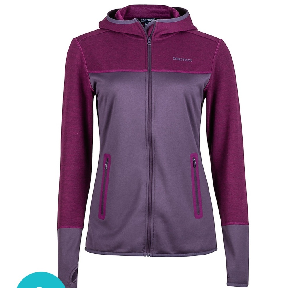 Marmot Womens Sirona Fleece Zip Up Hoodie in Nightshade/Plum